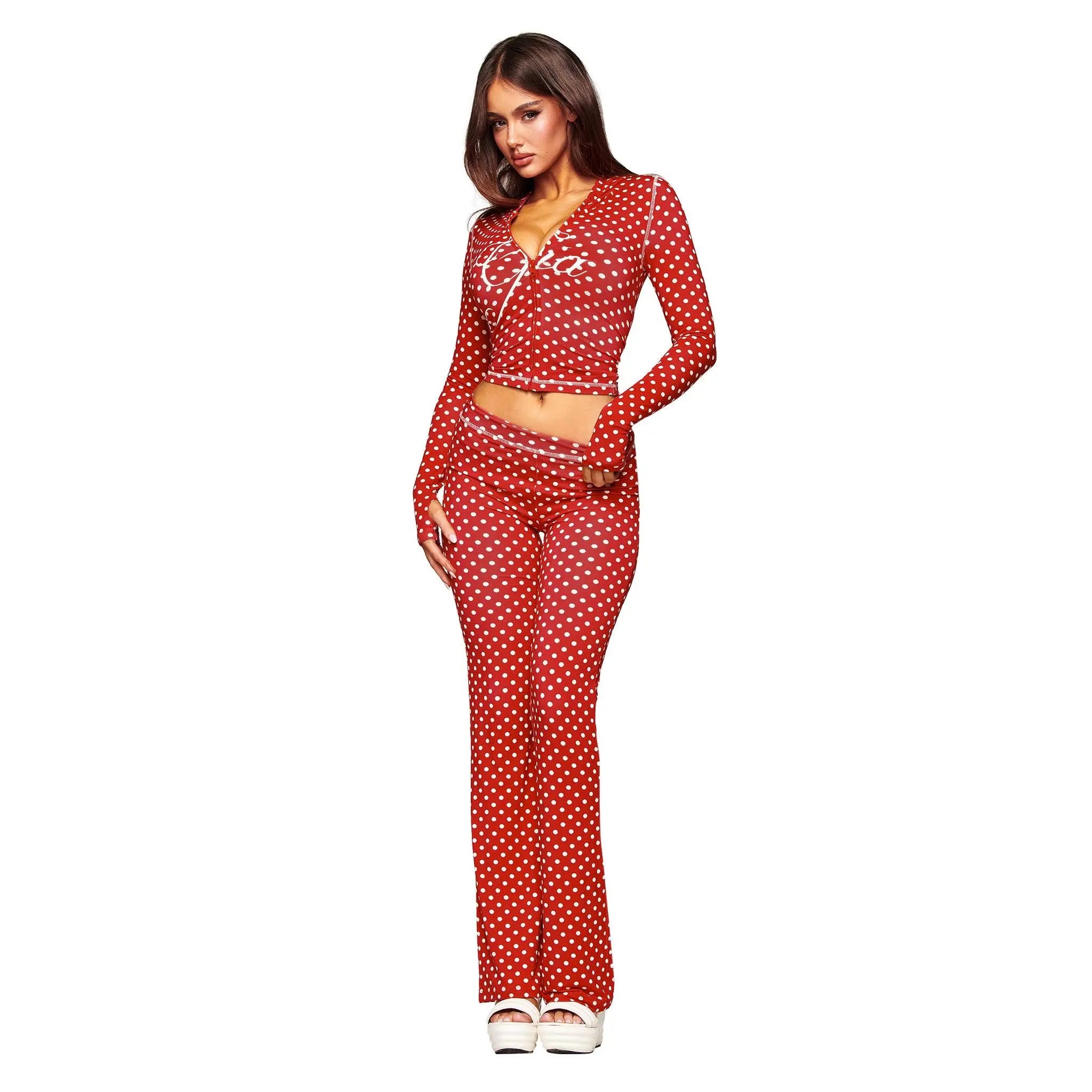 Statement Cherry Polka Slim-Fit