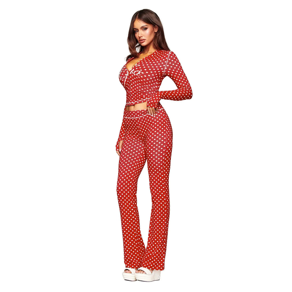Statement Cherry Polka Slim-Fit